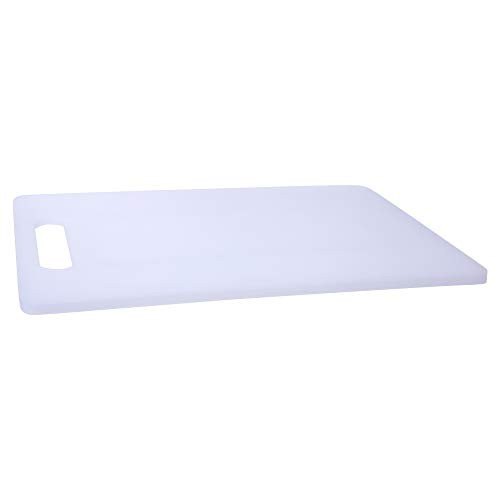Luciano Housewares Everyday Essential Durable Plastic Classic Kitchen Cutting Board  13-6 x 9-8 inches  White