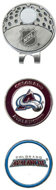 Team Golf NHL Colorado Avalanche Golf Cap Clip with 2 Removable Double-Sided Enamel Magnetic Ball Markers  Attaches Easily to Hats