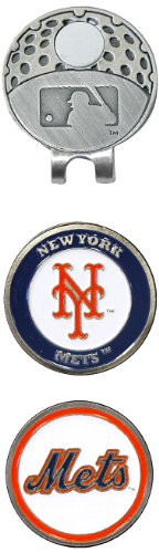 Team Golf MLB New York Mets Golf Cap Clip with 2 Removable Double-Sided Enamel Magnetic Ball Markers  Attaches Easily to Hats
