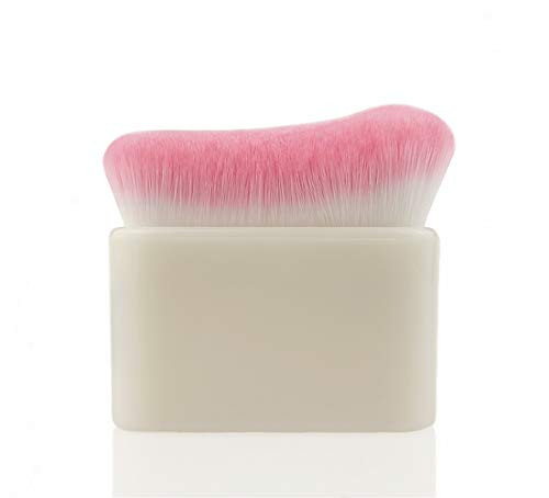 Face Foundation Makeup Brush  Bending Angle Flat Top Kabuki Foundation Brush Perfect Coverage of Face   Body For Blending Liquid  Cream and Flawless Powder  Buffing  Blending  Concealer Lvory white