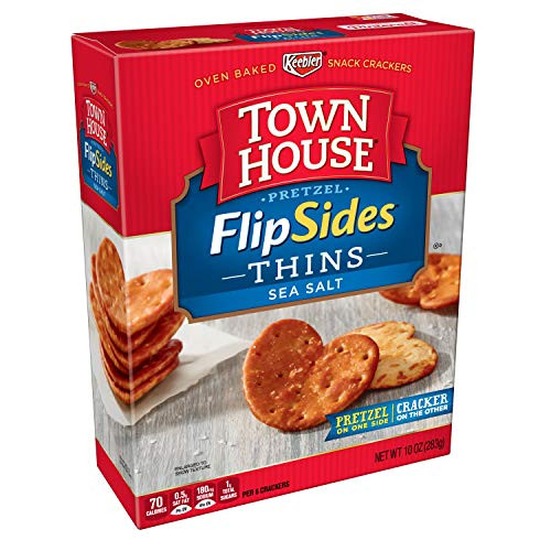 Keebler  Town House Pretzel FlipSides Thins  Snack Crackers  Sea Salt  10 oz Box