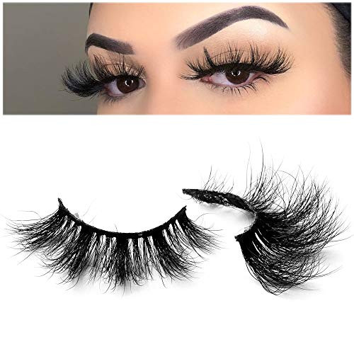 Fluffy Mink Eyelashes Real Mink Lashes viEYEve 3D Mink Lashes Natural False Lashes Strip Mink Lashes Dramatic False Eyelashes Cat Eye Lashes 1 Pair X5C
