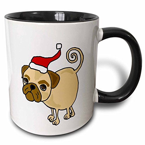 3dRose Funny Jack Russell Terrier Original Art Cartoon Mug  11 oz  Black