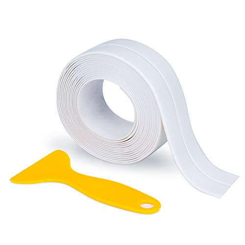 Caulk Strip PHLSTYLE Self Adhesive Caulk Strip Caulking Sealing Tape for Bathtub Wall Toilet Kitchen and Sink1-5inches x 11ft White