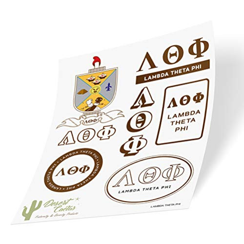 Lambda Theta Phi Standard Sticker Sheet Decal Laptop Water Bottle Car Full Sheet - Standard