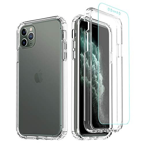 iPhone 11 Pro Max Case Clear MISSCASE Full Body Protection  Screen Protector  Dual Layer Shockproof Hard Plastic   Soft TPU with Anti-Scratch Case for iPhone 11 Pro Max 20196-5 inch Clear