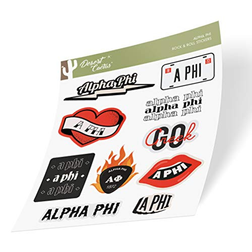 Alpha Phi Sticker Decal Laptop Water Bottle Car Rock   Roll Sheet