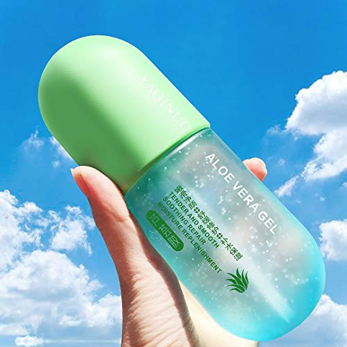 Soothing Moisture Aloe Vera Gel Cosmetics  Aloe Vera Gel Ultra Hydrating Skin Soothing Aloe Gel for Face Body After-Sun Care Aloe Gel 8-8 Fluid Ounce