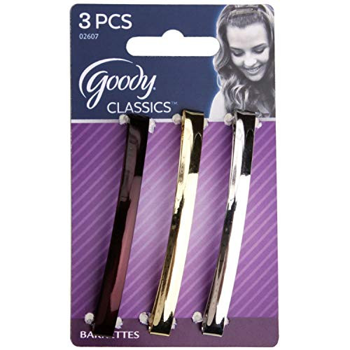 Goody Barrette 3  Metal Domed   - 3 Count - 3 Packs