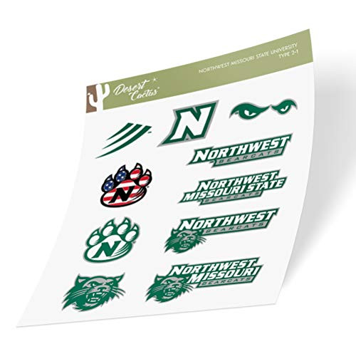 Northwest Missouri State University NWMSU Bearcats NCAA Sticker Vinyl Decal Laptop Water Bottle Car Scrapbook Type 2 Sheet