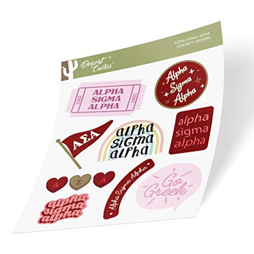 Alpha Sigma Alpha Sticker Decal Laptop Water Bottle Car Cute Sheet