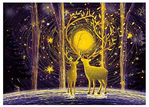 Marvelous Monkey Puzzle - 1000 Pieces Deer in Forest Jigsaw Puzzles for Adults and Kids