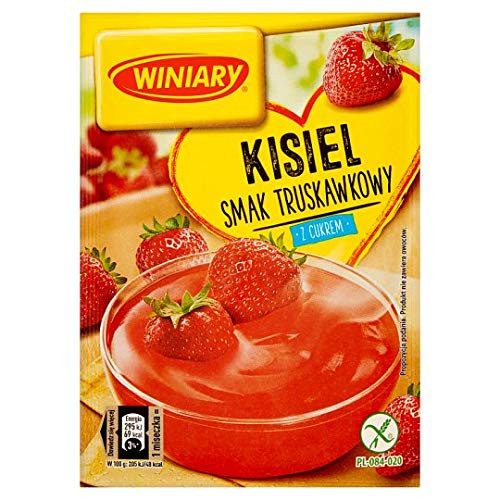 WINIARY KISIEL TRUSKAWKOWY 77g 5PACK SOFT JELLY STRAWBERRY DESSERT 77G 2-716oz 5pack