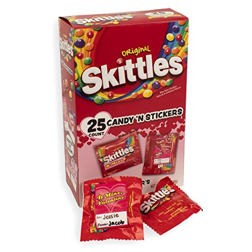 Skittles Candy  N Stickers Valentine Exchange Kit Valentine s Day Candy