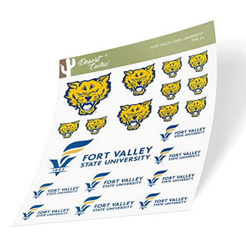 Fort Valley State University FVSU Wildcats NCAA Sticker Vinyl Decal Laptop Water Bottle Car Scrapbook Type 1-1 Sheet