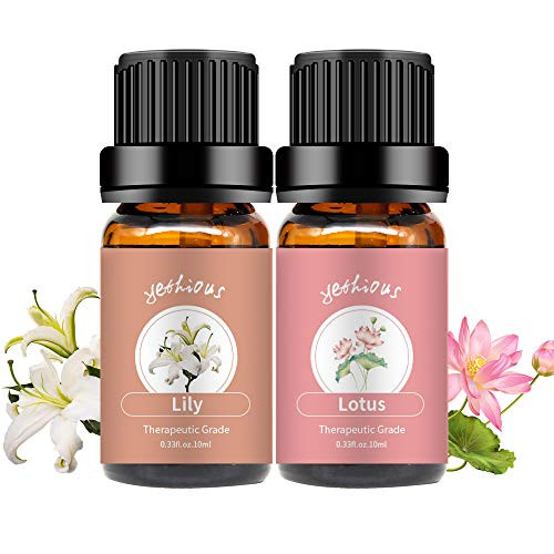 yethious 100 Pure Organic Lotus Lily Essential Oil Set 2 Pack Therapeutic Grade Aromatherapy Gift Oil Kit for Massage Diffuser yethious 100 Pure Organic Lotus Lily Essential Oil Set 2 Pack Therapeutic Grade Aromatherapy Gift Oil Kit for Massage Diffuser