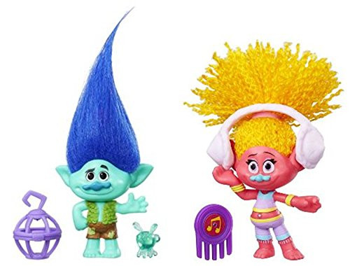 DreamWorks Troll Dolls Trolls Movie 2 Figure pack 4" DJ Suki & Branch