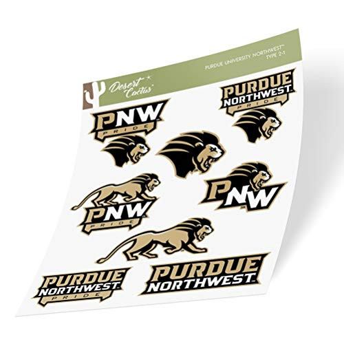Purdue University Northwest PNW Pride NCAA Sticker Vinyl Decal Laptop Water Bottle Car Scrapbook Type 2 Sheet