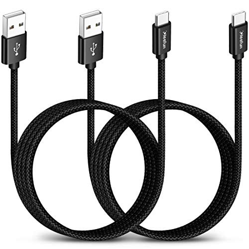 2-Pack  10ft  USB Type C Cable Fast Charging  CLEEFUN USB A to USB C Cable Nylon Braided Compatible with Samsung Galaxy A10e A20 A51 A71  S20 S10 S9 S8 Plus S10e  Note 20 10 9 8  Moto G7 G8 G6  LG