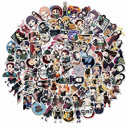 JASOO Demon Slayer Stickers for Water Bottles 100 PCS - Cute Funny for Teens Girls Boys Adults - Decals Perfect for Laptop Phone Hydro Flask Waterbottle Luggage JASOO Demon Slayer Stickers for Water Bottles 100 PCS - Cute Funny for Teens Girls Boys Adults - Decals Perfect for Laptop Phone Hydro Flask Waterbottle Luggage