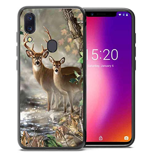 for Umidigi A3 Pro Case  Umidigi A3 Case Vector Forest Deer Pattern  ABLOOMBOX Shockproof Slim Thin Soft Flexible TPU Silicone Protective Cover for Umidigi A3-A3 Pro
