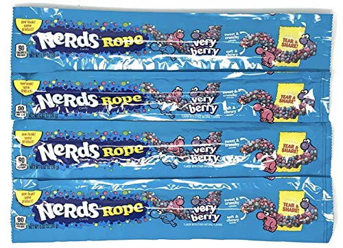 Nerds Rope Candy Pack of 4 Very Berry