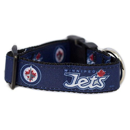 NHL Winnipeg Jets Dog Collar  Large  Navy