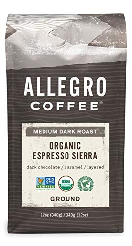 Allegro Coffee Organic Espresso Sierra Ground Coffee  12 oz