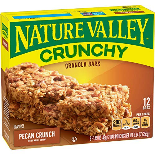 Nature Valley Granola Bars  Chrunchy  Pecan Crunch  8-94 oz-
