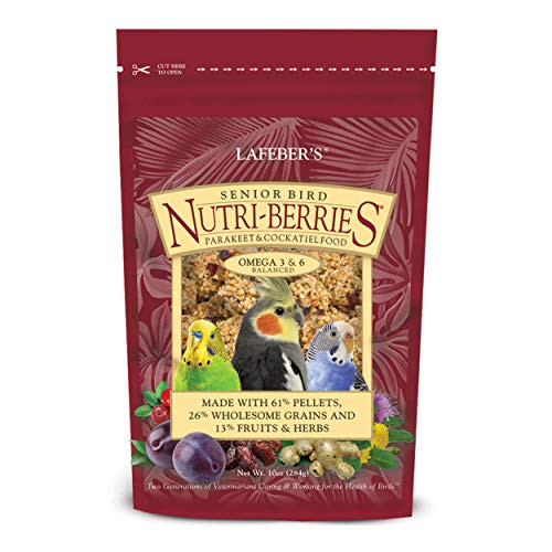 LAFEBER S Senior Bird Nutri-Berries Pet Bird Food Made with Non-GMO and Human-Grade Ingredients for Parakeets Cockatiels 10 oz LAFEBER S Senior Bird Nutri-Berries Pet Bird Food Made with Non-GMO and Human-Grade Ingredients for Parakeets Cockatiels 10 oz