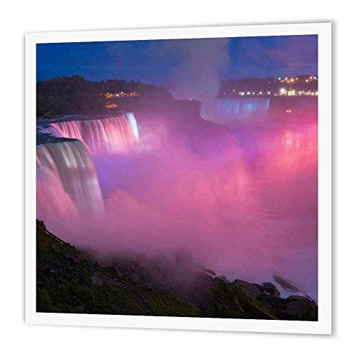 3dRose New York  Niagara Falls- Mist with Pink Light-Us33 Bja0032-Jaynes Gallery-Iron on Heat Transfer  10 by 10   for White Material ht930483