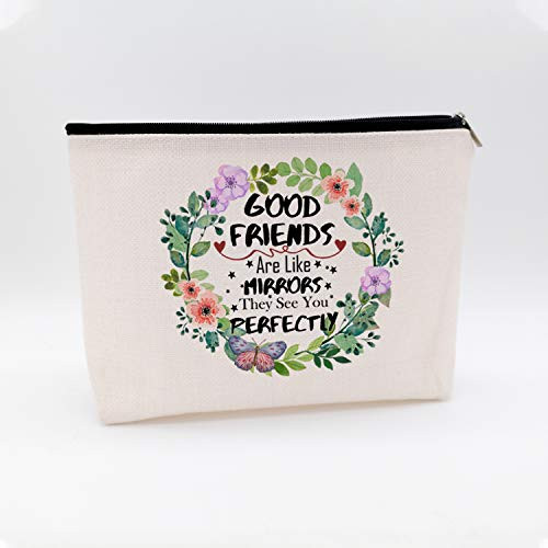 WIEZO-USA Good Friend Gift Gifts for Women Good Friends are Like Mirrors Long Distance Friendship Gift Going Away Gifts Birthday Gifts Waterproof Cosmetic Bag Makeup Bag Gift WIEZO-USA Good Friend Gift Gifts for Women Good Friends are Like Mirrors Long Distance Friendship Gift Going Away Gifts Birthday Gifts Waterproof Cosmetic Bag Makeup Bag Gift