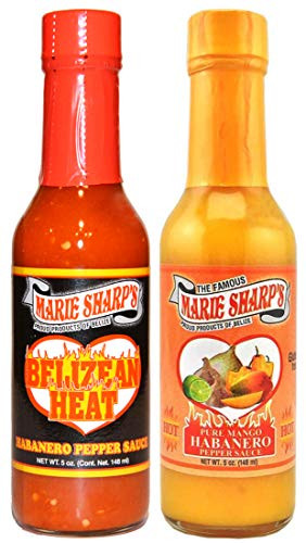 Marie Sharp s BELIZEAN HEAT and PURE MANGO Habanero Pepper Sauce 5oz Combo