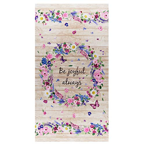 Timeless Treasures Spring Beauty Be Joyful Always 24in Panel Multi Quilt Fabric