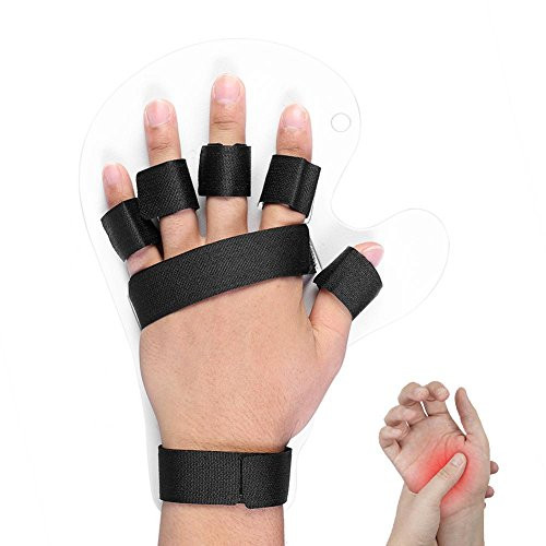 ZJchao Finger Orthotics  Extended Type Fingerboard Stroke Hand Splint Training SupportWhite