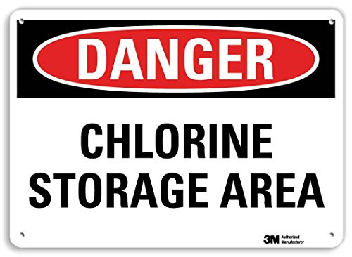 SmartSign Danger - Chlorine Storage Area  Sign   7  x 10  3M Reflective Aluminum