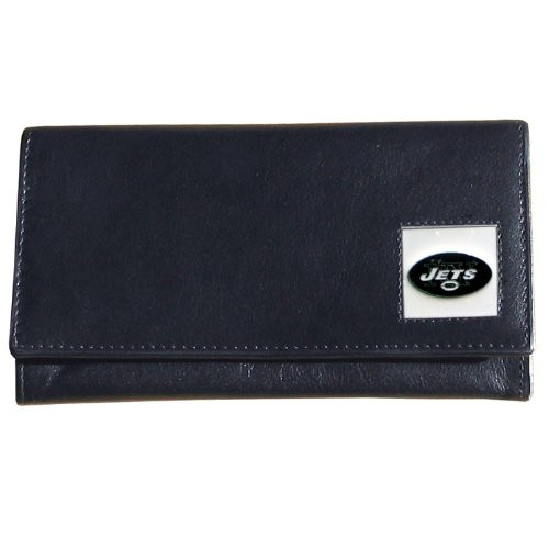 NFL Siskiyou Sports Womens New York Jets Leather Women s Wallet One Size Black