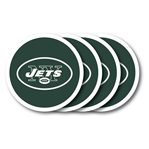 NFL New York Jets Vinyl Coaster Set Pack of 4