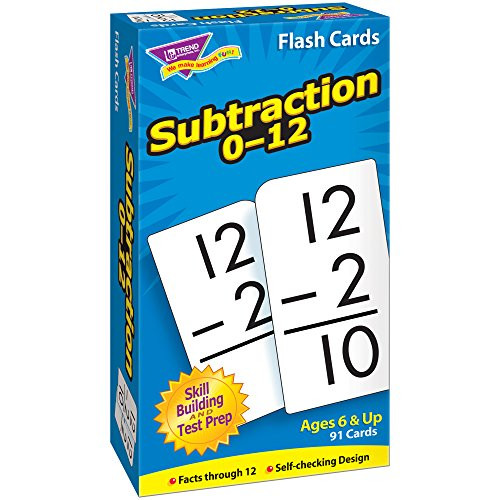 TREND enterprises, Inc. T-53103BN Subtraction 0-12 Skill Drill Flash Cards, 3 Sets