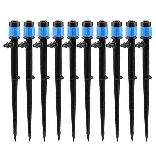 LXcom Irrigation Drippers Drip Emitters Micro Spray Adjustable 360 Degree Full Circle Pattern Water Flow Irrigation Drippers Micro Bubbler Sprinkler Drip System Parts Drip Irrigation  50 Pack