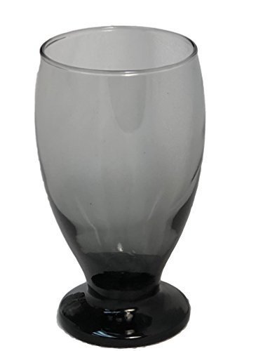 Stub Stem Water Glass Goblet 11.75 oz, Set of 4 (Smoke)