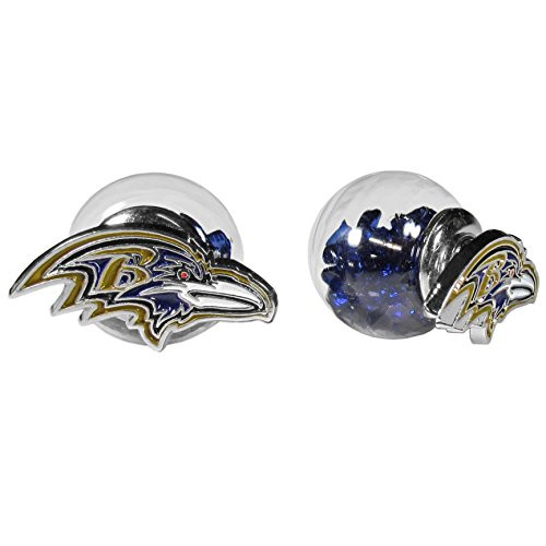 NFL Siskiyou Sports Fan Shop Baltimore Ravens Front-Back Earrings One Size Team Color