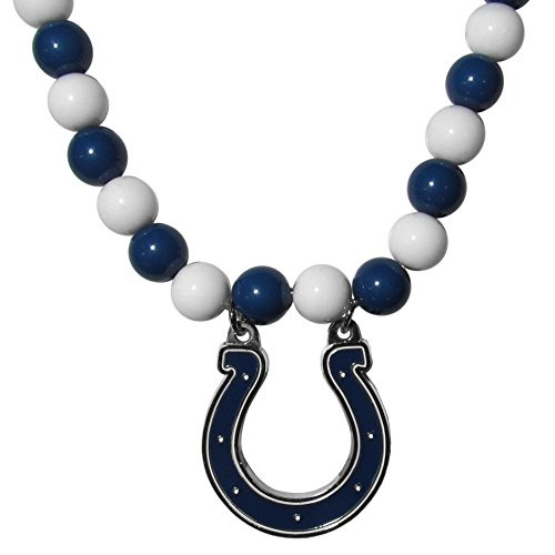 NFL Siskiyou Sports Womens Indianapolis Colts Fan Bead Necklace 24 inch Team Color NFL Siskiyou Sports Womens Indianapolis Colts Fan Bead Necklace 24 inch Team Color