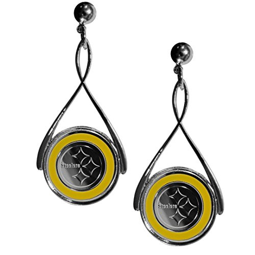 NFL Siskiyou Sports Womens Pittsburgh Steelers Tear Drop Earrings One Size Team Color