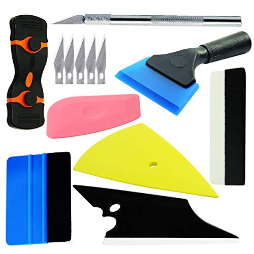 YXGOOD Car Window Tint Application Tools Kit  8 Pcs Vehicle Glass Protective Film Installing Tool Car Window Film Squeegee Automotive Film Scrapers Window Tint Tools 8