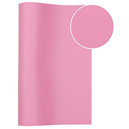 RAMYA Solid Color Faux Leather Sheets 7-8  X 53    Leather Fabric is Perfect for Leather Earrings and DIY   ProjectsPink