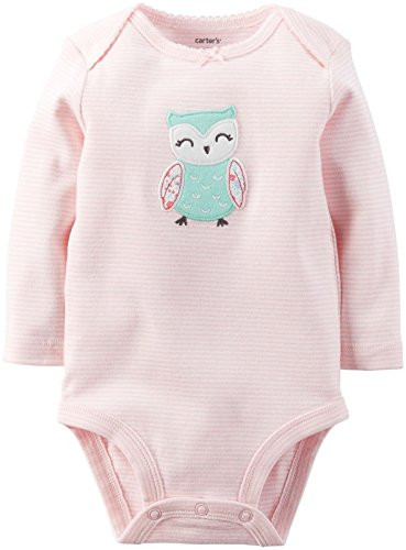 Carter s Baby Girls  Single Bodysuit 118g760  Pink Owl  24 Months