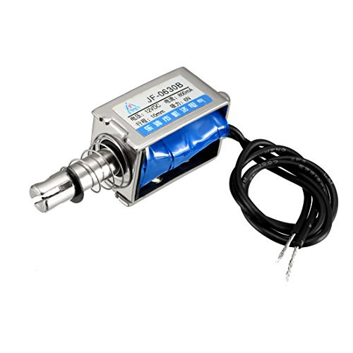 uxcell Linear Motion Solenoid Electromagnet 10mm DC12V 800mA 6N Pull Push Type Opening Frame JF-0630B