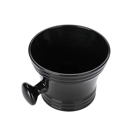 enrilior Plastic Shaving Soap Bowl Foam Shaving Soap Cream Bowl Men Shaving Bowl Black