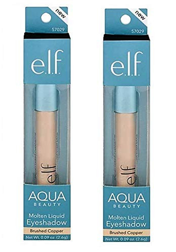 Pack of 2 e-l-f- Aqua Beauty Molten Liquid Eyeshadow  Brushed Copper 57029